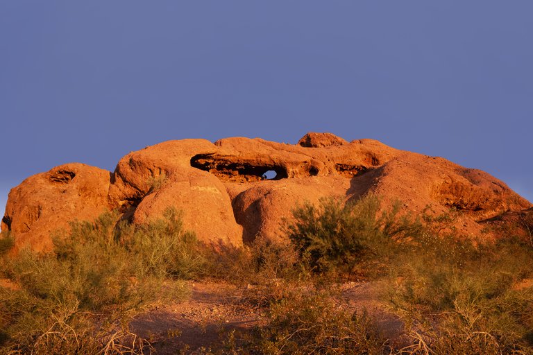 Famous hole in the rock, Papago Park,Phoenix,Arizona