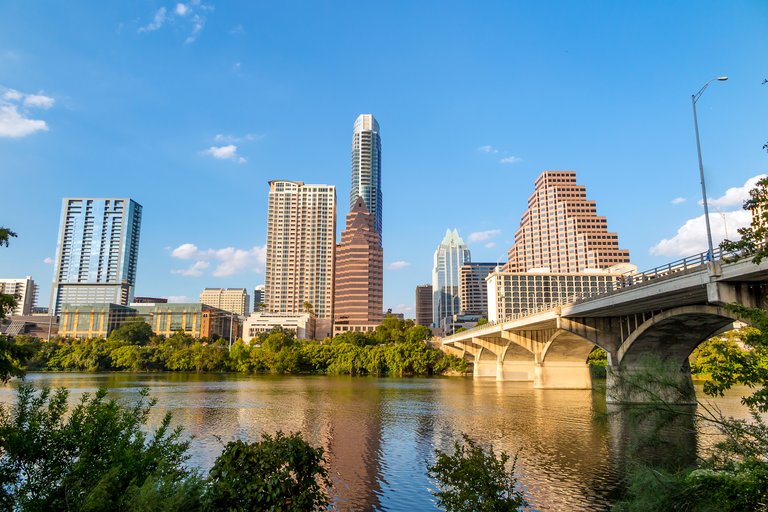 View of Austin, Texas downtown skyline