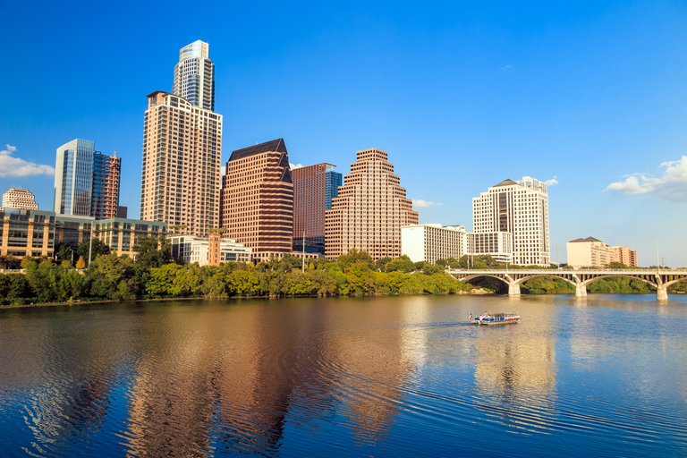View of Austin, Texas downtown skyline