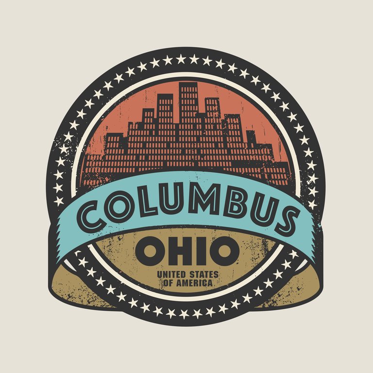 Grunge rubber stamp or label with name of Columbus, Ohio, vector illustration